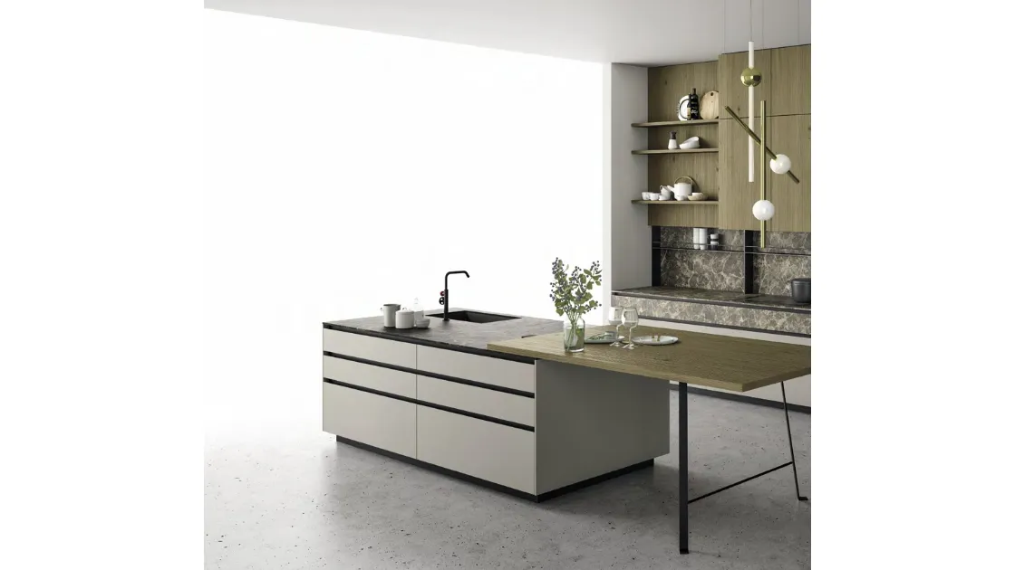 Cucina Design con isola Aspen composizione 6 di Doimo Cucine