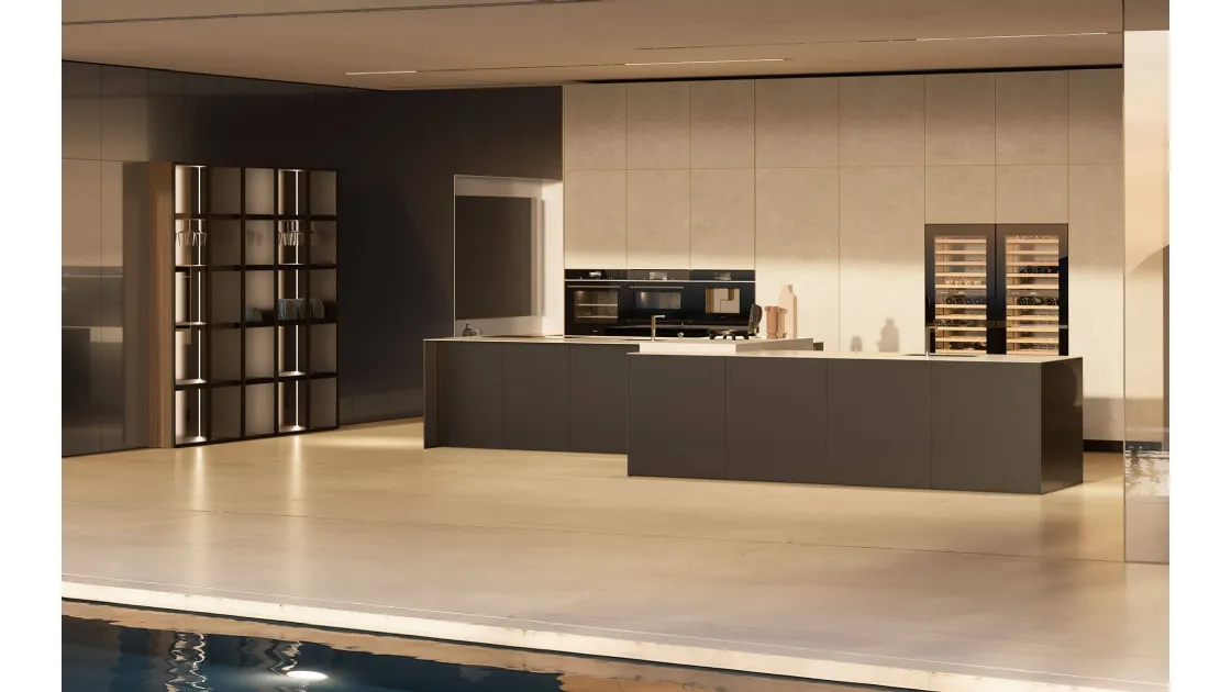 Cucina Design Aspen con isola di Doimo Cucine