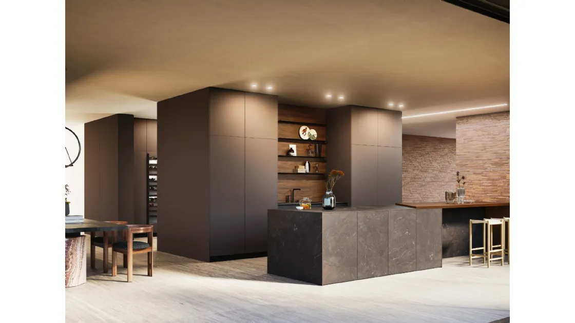 Cucina Design con penisola Aspen D23 di Doimo Cucine