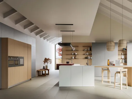 Cucina Moderna con isola D12 e D23 di Doimo Cucine