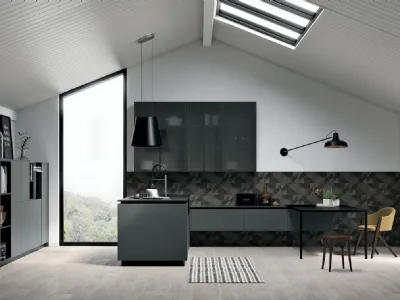 Cucina Moderna con penisola D23 003 di Doimo Cucine